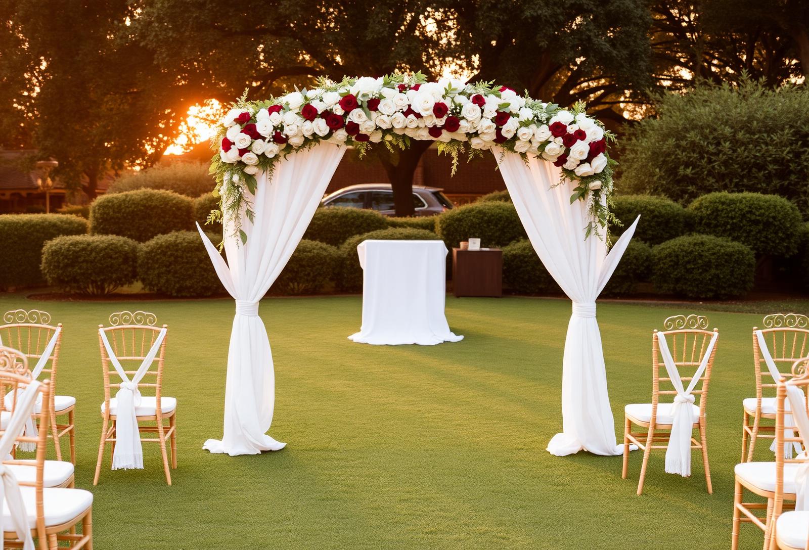 Wedding ceremony setup